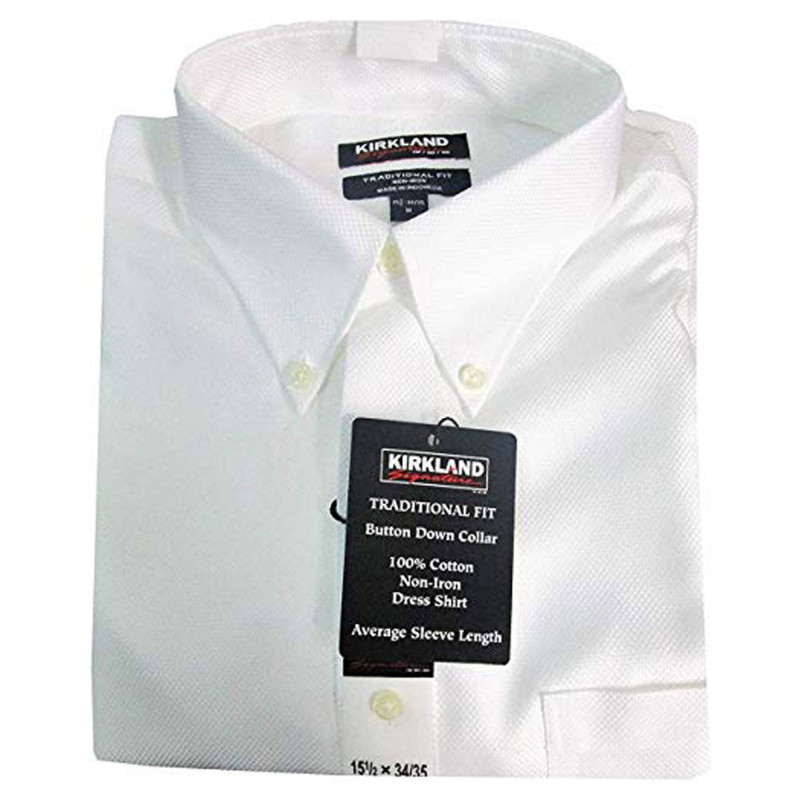 mens white textured dress shirt